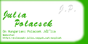 julia polacsek business card